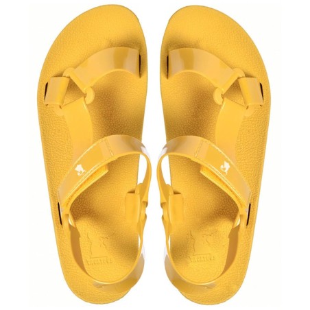 sandales jaunes sportives cacatoès vues de haut