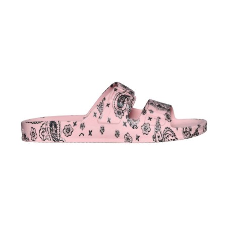 sandale rose motifs imprimés bandana cacatoès vue de profil adultes