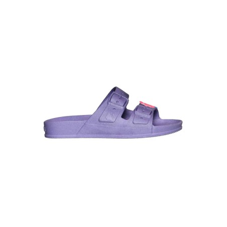 sandale violette parme licorne cacatoès vue de profil enfant
