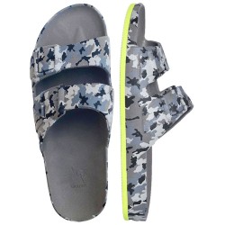 sandales grises camouflage cacatoès vues de haut