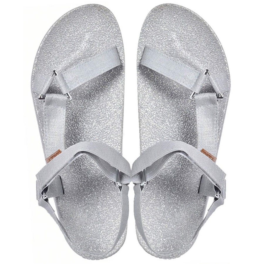 sandales silver sportives cacatoès vues de haut