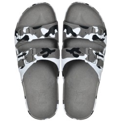sandale grise cacatoès à imprimé militaire vue de face