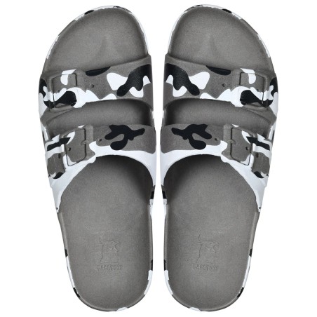 sandale grise cacatoès à imprimé militaire vue de face