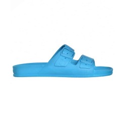 sandale bleue cacatoès vue de profil