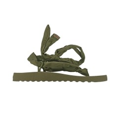 sandale à lannières cacatoès kaki vue de profil