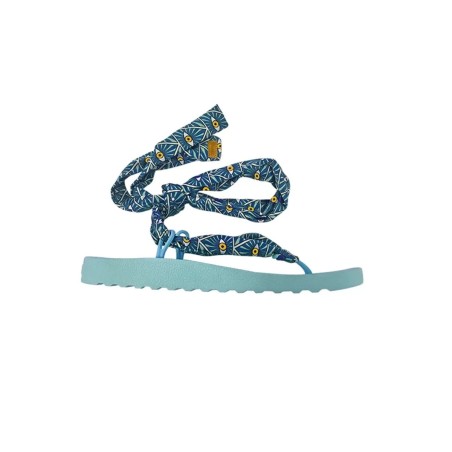 sandale à lannières cacatoès bleu vue de profil