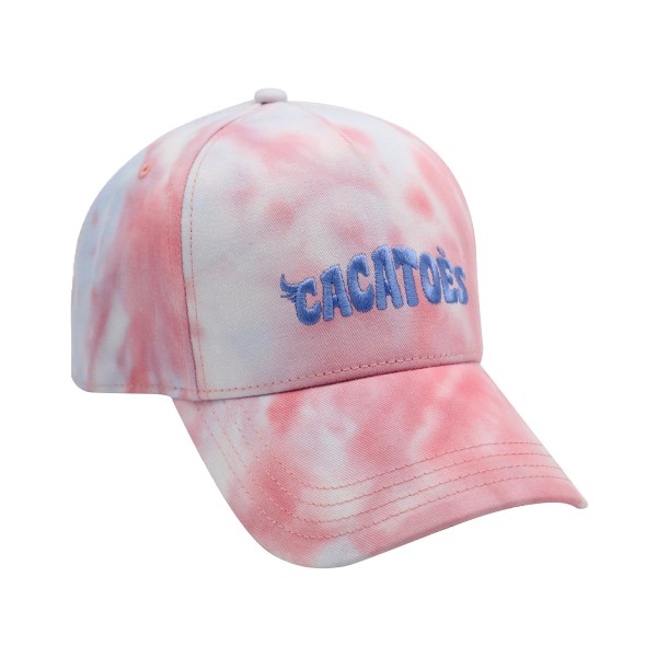 casquette rose pour femme tie and dye