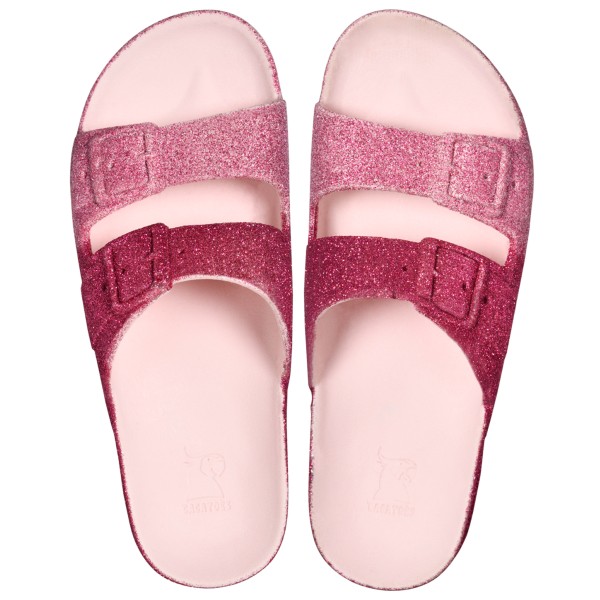 sandale à paillettes rose vue de face