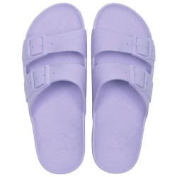 sandale violet pastel pour femme vue de face