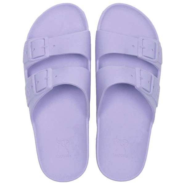 sandale violet pastel pour femme vue de face