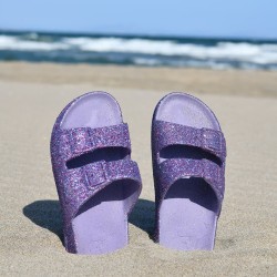 sandale couleur lavande vue lifestyle
