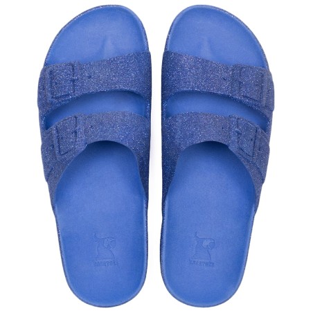 sandale bleu à paillettes vue de face