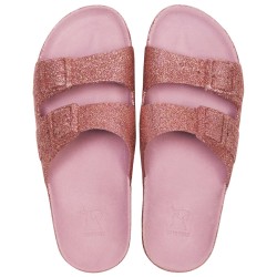 sandale rose à paillettes vue de face