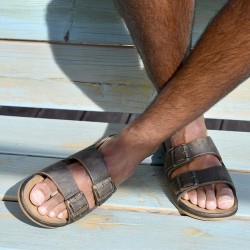 sandale cacatoès vue lifestyle marron