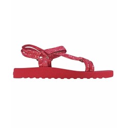 sandale rouge sportive motifs bandana cacatoès vue de profil