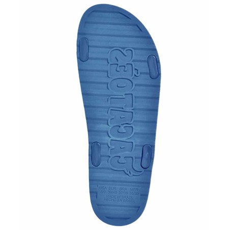 sandale bleue sportive cacatoès vue de la semelle